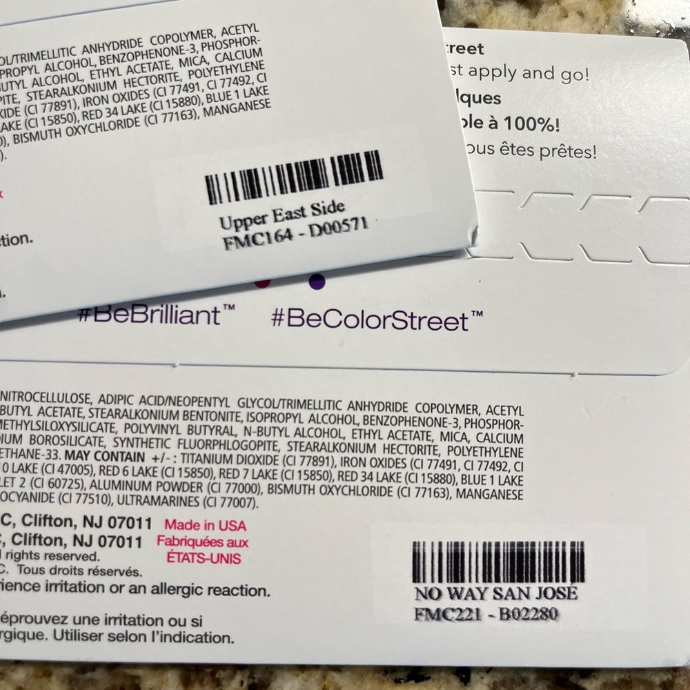 Color Street Nail Strips - No Way San Jose & Upper East Side
